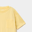 T-shirt oversize 1 poche manches courtes jaune gar&ccedil;on