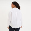 Chemise oversize manches longues coton blanc femme grande taille