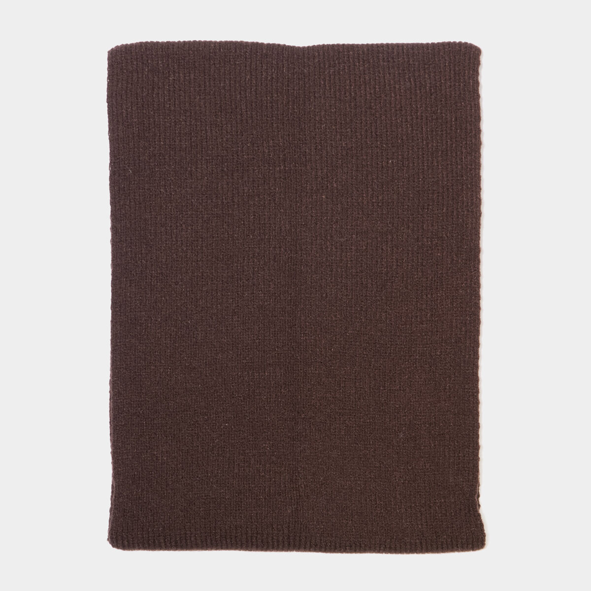 &Eacute;charpe tricot&eacute;e marron fonc&eacute; homme