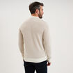 Pull c&ocirc;tel&eacute; col rond manches longues gris clair homme