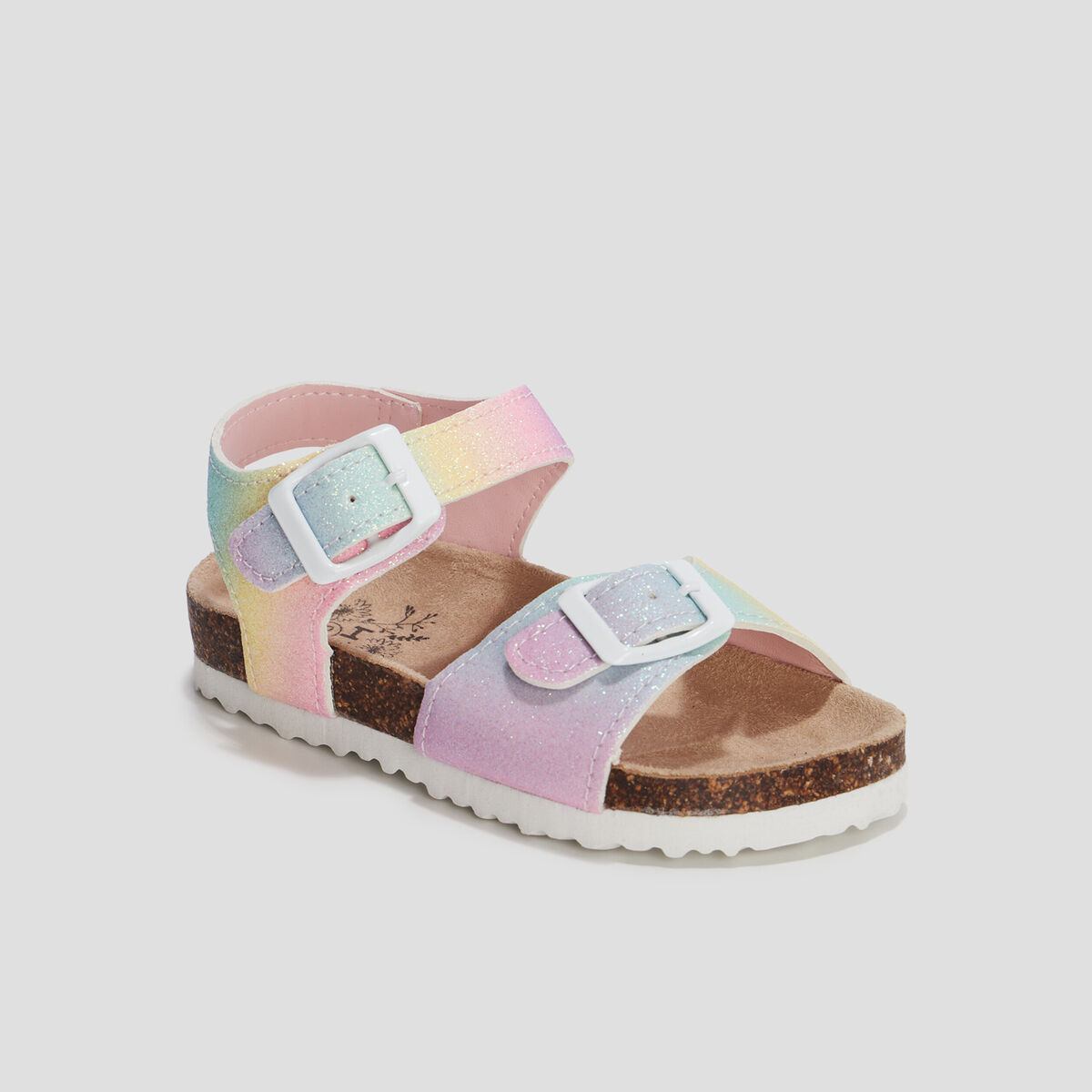 Sandales à paillettes multicolore fille