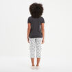 Ensemble pyjama corsaire t-shirt coton gris foncé femme
