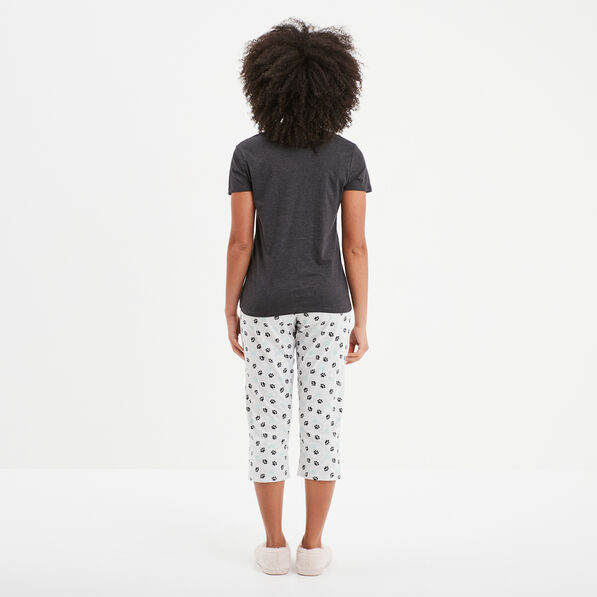 ensemble pyjama corsaire t shirt coton gris fonce femme Ensemble pyjama corsaire t-shirt coton gris foncé femme