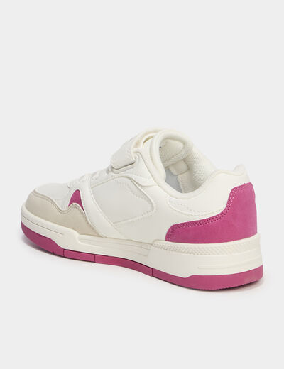 Tennis basses à scratchs Champion rose fushia fille