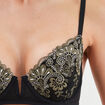 Soutien-gorge emboîtant broderie vert kaki femme