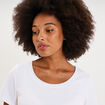 T-shirt grossesse manches courtes coton blanc femme maternit&eacute;