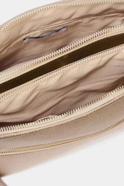 Sac en bandouli&egrave;re couleur or femme