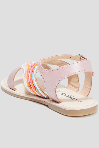 Sandales avec perles Creeks rose fille