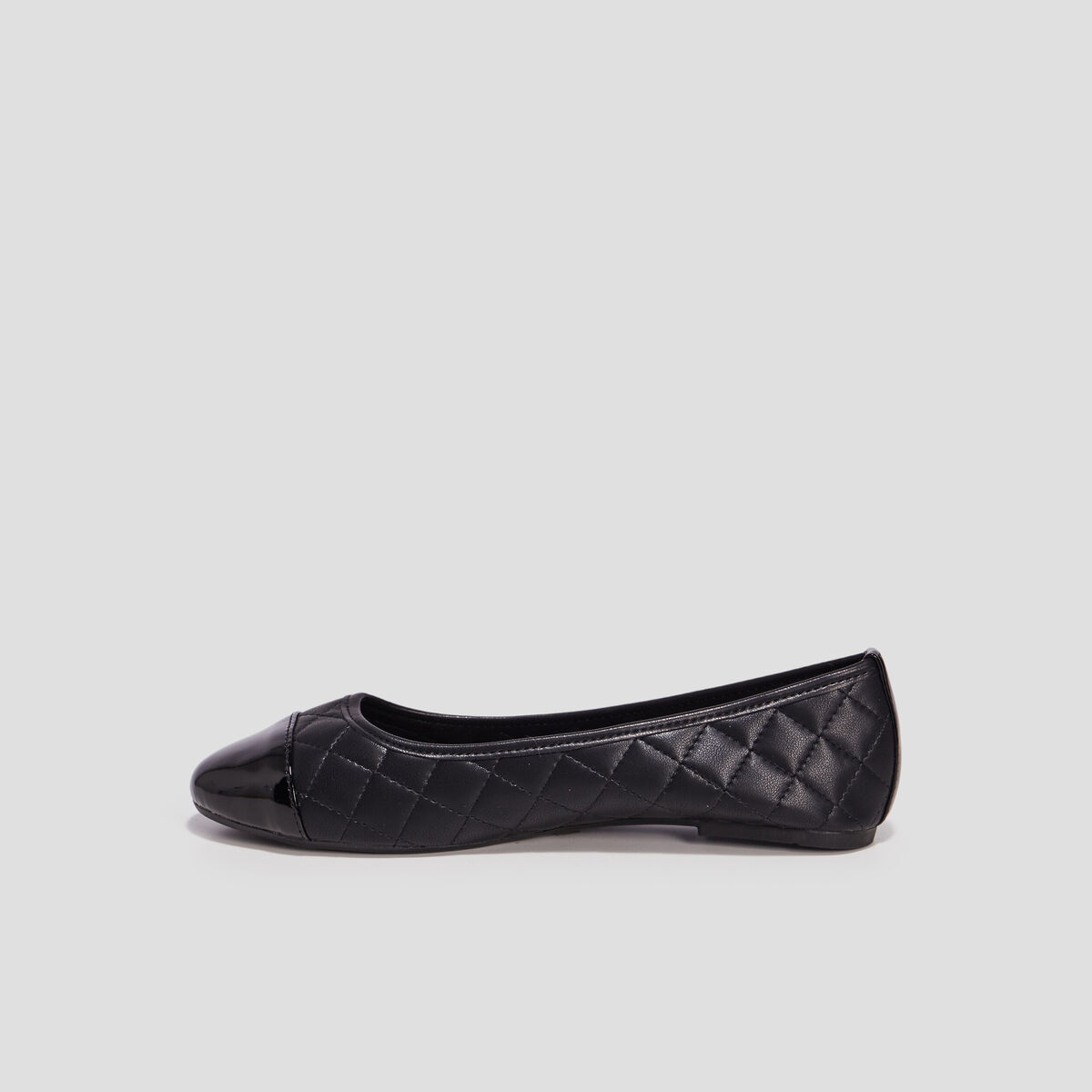 Ballerines matelassées noir femme