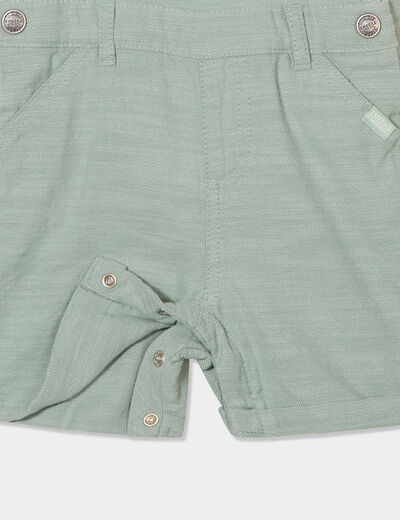 Ensemble salopette et t-shirt coton vert pastel bébé garçon