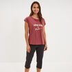 Ensemble pyjama corsaire t-shirt rose framboise femme
