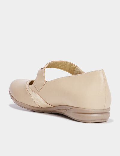 Ballerines en cuir sable femme