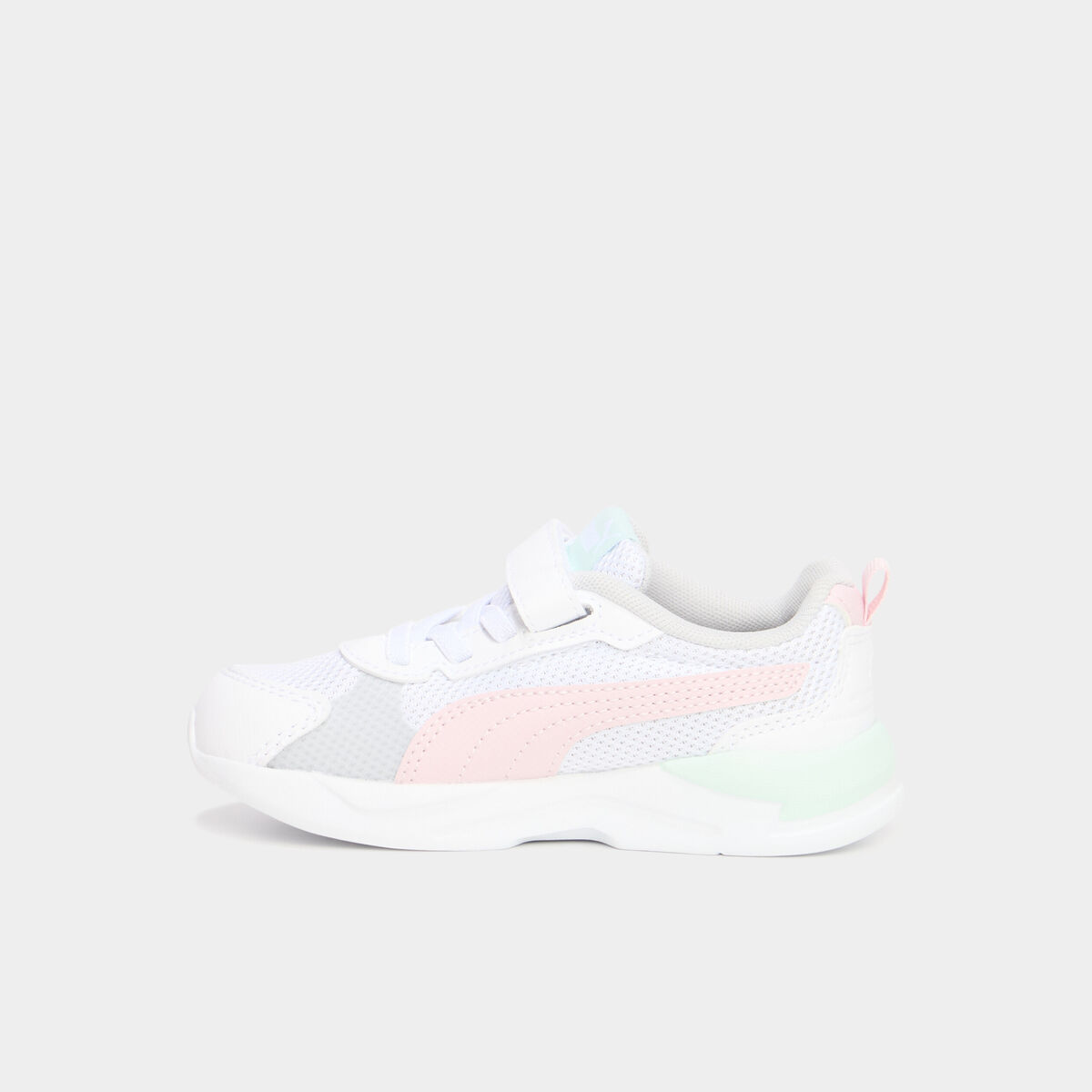 Baskets running &agrave; scratchs Puma XRAY vert pastel fille