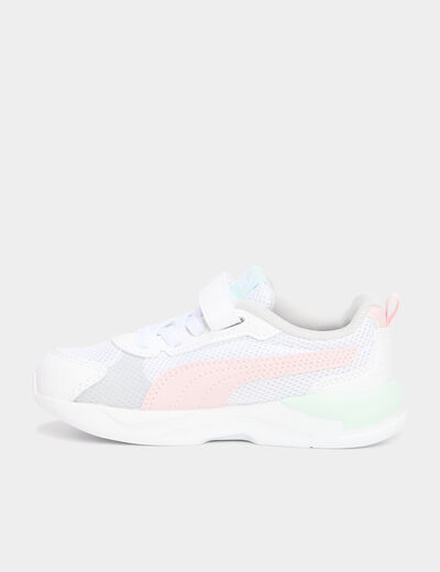 Baskets running &agrave; scratchs Puma XRAY vert pastel fille