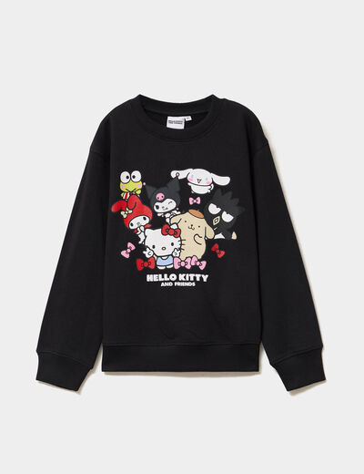 Sweat manches longues Hello Kitty noir fille