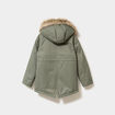 Parka &agrave; capuche fausse fourrure vert kaki fille