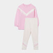 Ensemble sweat long et legging 2 pièces rose pastel fille