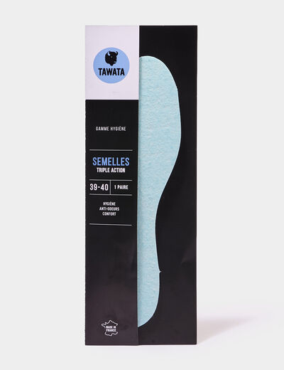 Semelles triple action bleu mixte