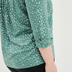 T-shirt manches 3/4 bandes ajourées vert femme grande taille