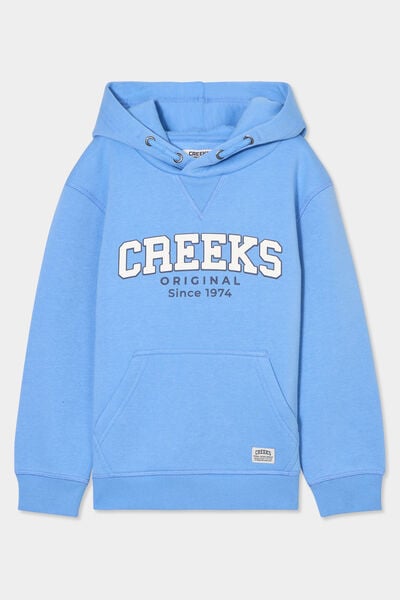Sweat &agrave; capuche hoodie bleu lavande gar&ccedil;on