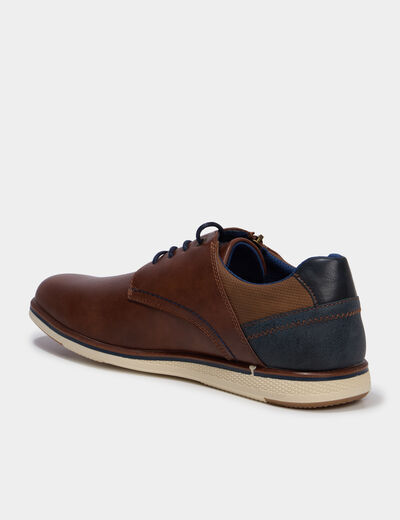 Derbies &agrave; lacets marron homme