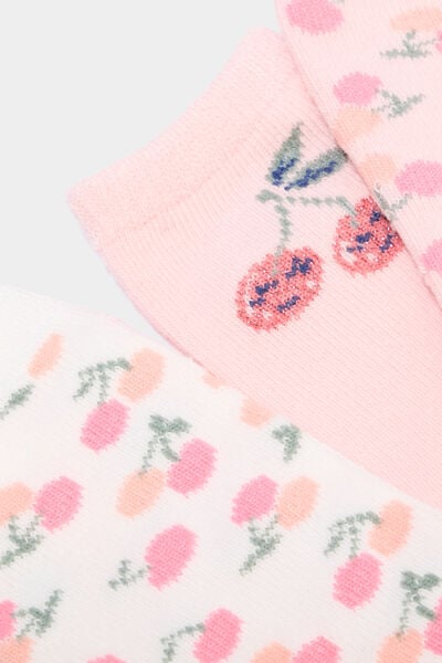 Lot 5 paires chaussettes rose b&eacute;b&eacute; fille
