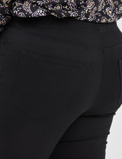 Jegging taille élastiquée grande taille noir femme grande taille