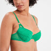 Soutien-gorge corbeille dentelle vert menthe femme