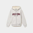 Sweat &agrave; capuche doublure effet sherpa gris clair femme