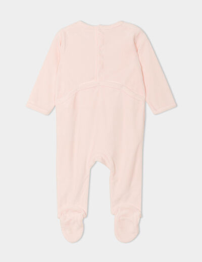 Dors-bien manches longues boutonné rose clair bébé fille