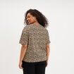 T-shirt col rond manches courtes coton sable femme grande taille