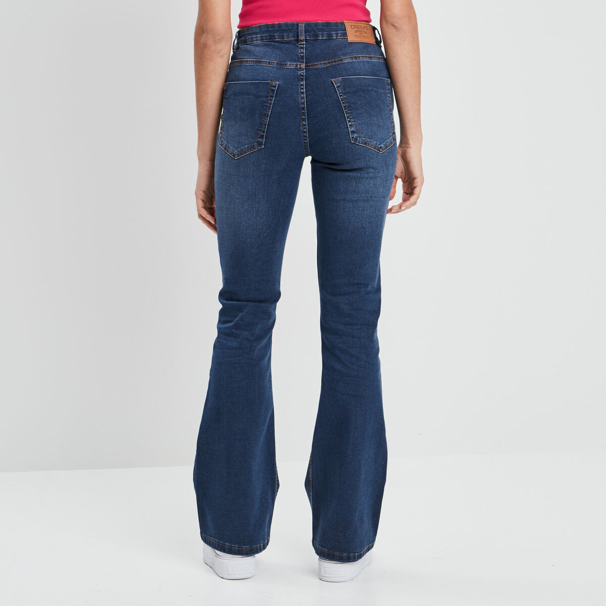 Jeans flare taille standard denim stone femme