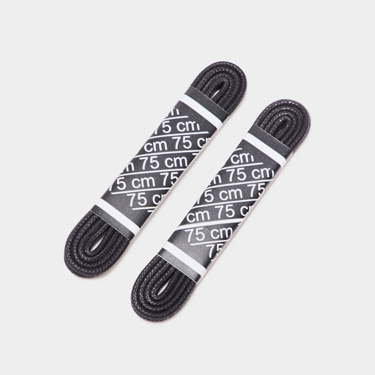 Lot 2 lacets cir&eacute;s 75 cm Tawata noir mixte