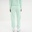 Pantalon jogging droit molleton vert clair femme