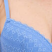 Soutien-gorge triangle dentelle bleu lavande femme