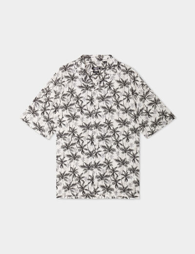 Chemise manches courtes blanc homme