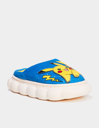 Chaussons mules Pokémon Pikachu bleu garçon