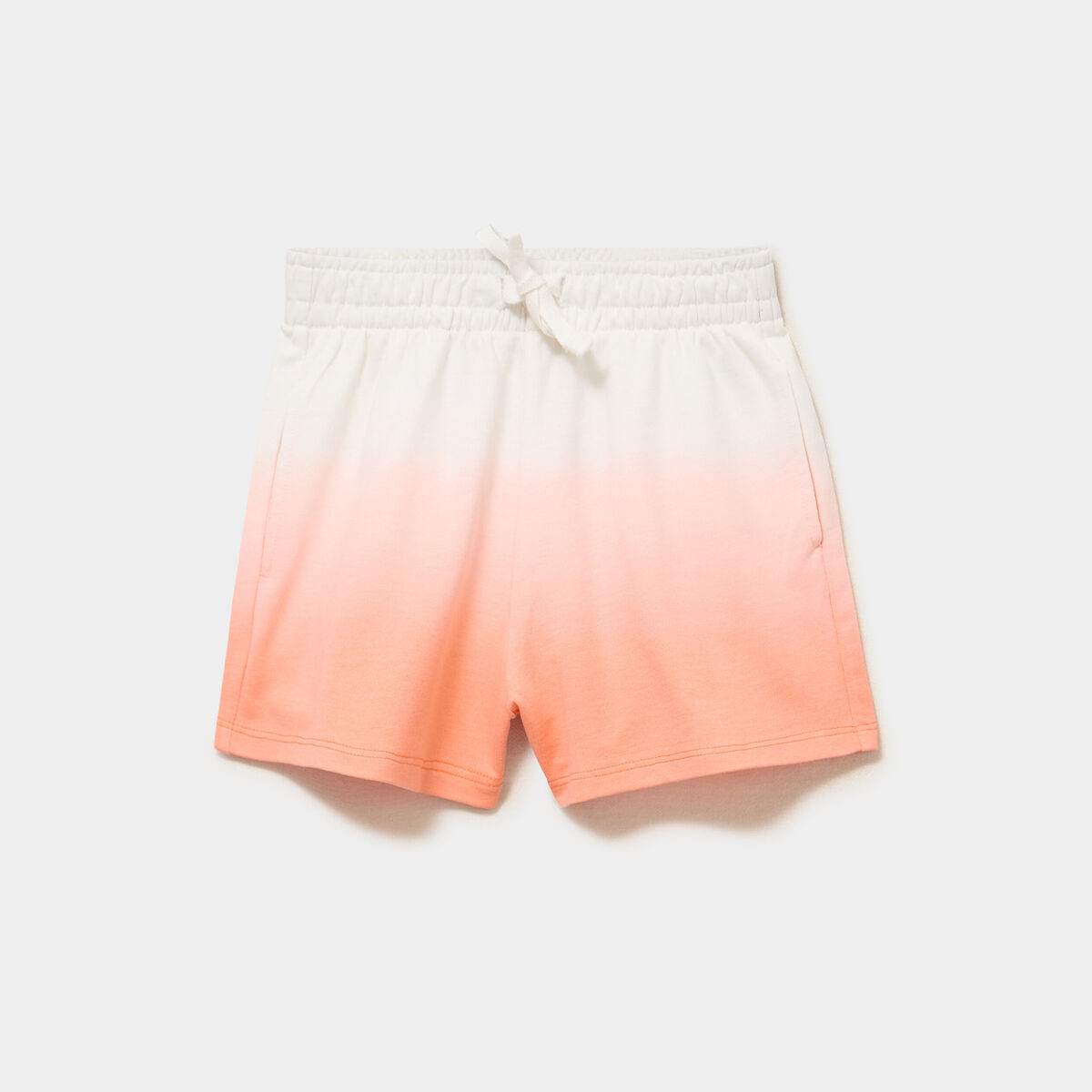 Short de jogging taille &eacute;lastiqu&eacute;e orange fille