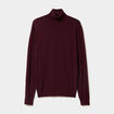 Pull col roul&eacute; manches longues violet fonc&eacute; homme