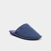 Chaussons mules semelle plate bleu marine homme
