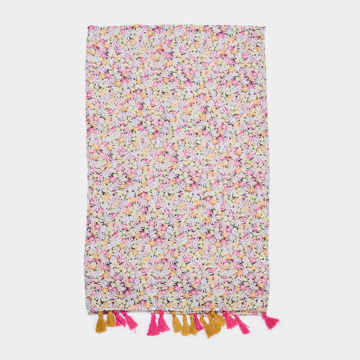 Foulard &agrave; pampilles multicolore femme