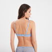 Soutien-gorge push up paddé dentelle bleu clair femme