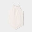 T-shirt dentelle sans manches blanc femme