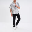 Chemise col cubain manches courtes coton blanc homme