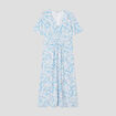 Robe longue droite Creeks blanc femme