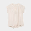 Blouse cr&eacute;pon manches courtes beige femme