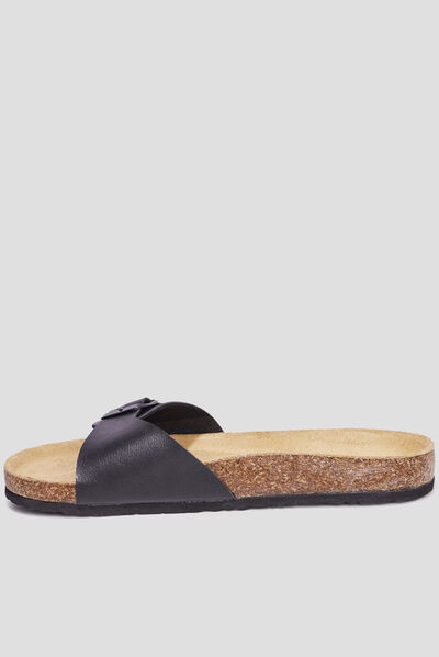 Mules avec boucles Goalitor noir homme