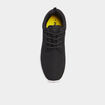 Baskets plates running crant&eacute;es noir homme