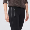 Pantalon legging skinny poche zipp&eacute;e noir femme