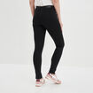 Jeans slim détails zippés denim noir femme